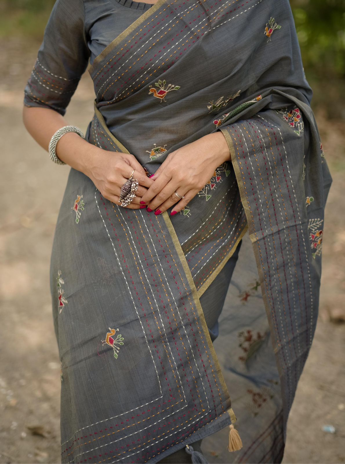 Kantha border saree | Luxury Wear For Women