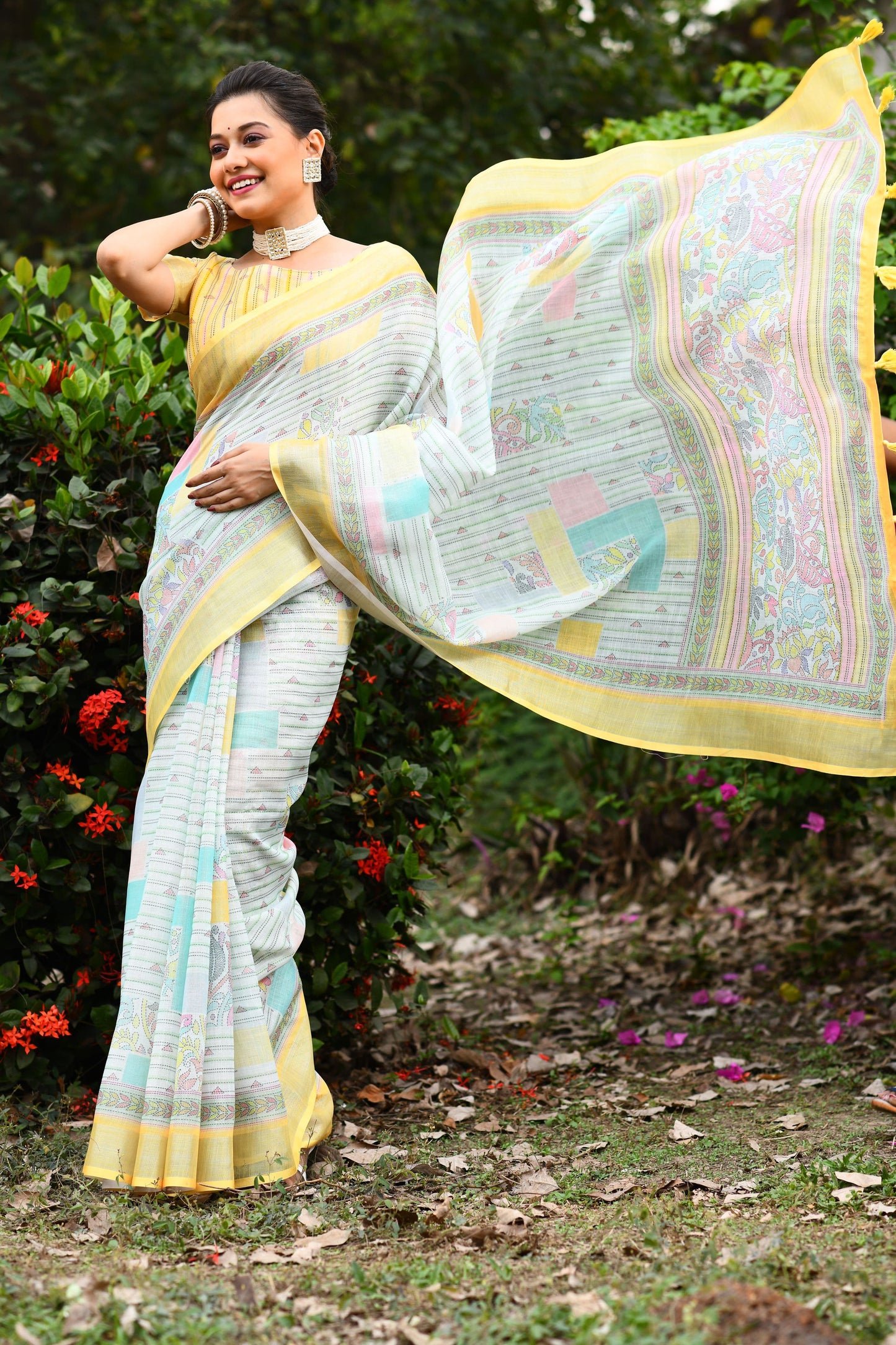 Premium linen saree | Luxury Wear For Women