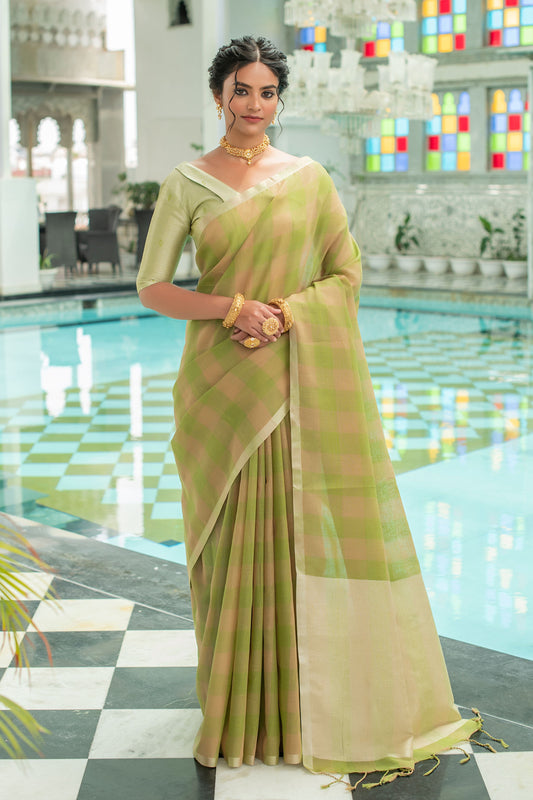 Linen saree | Luxury Wear For Women